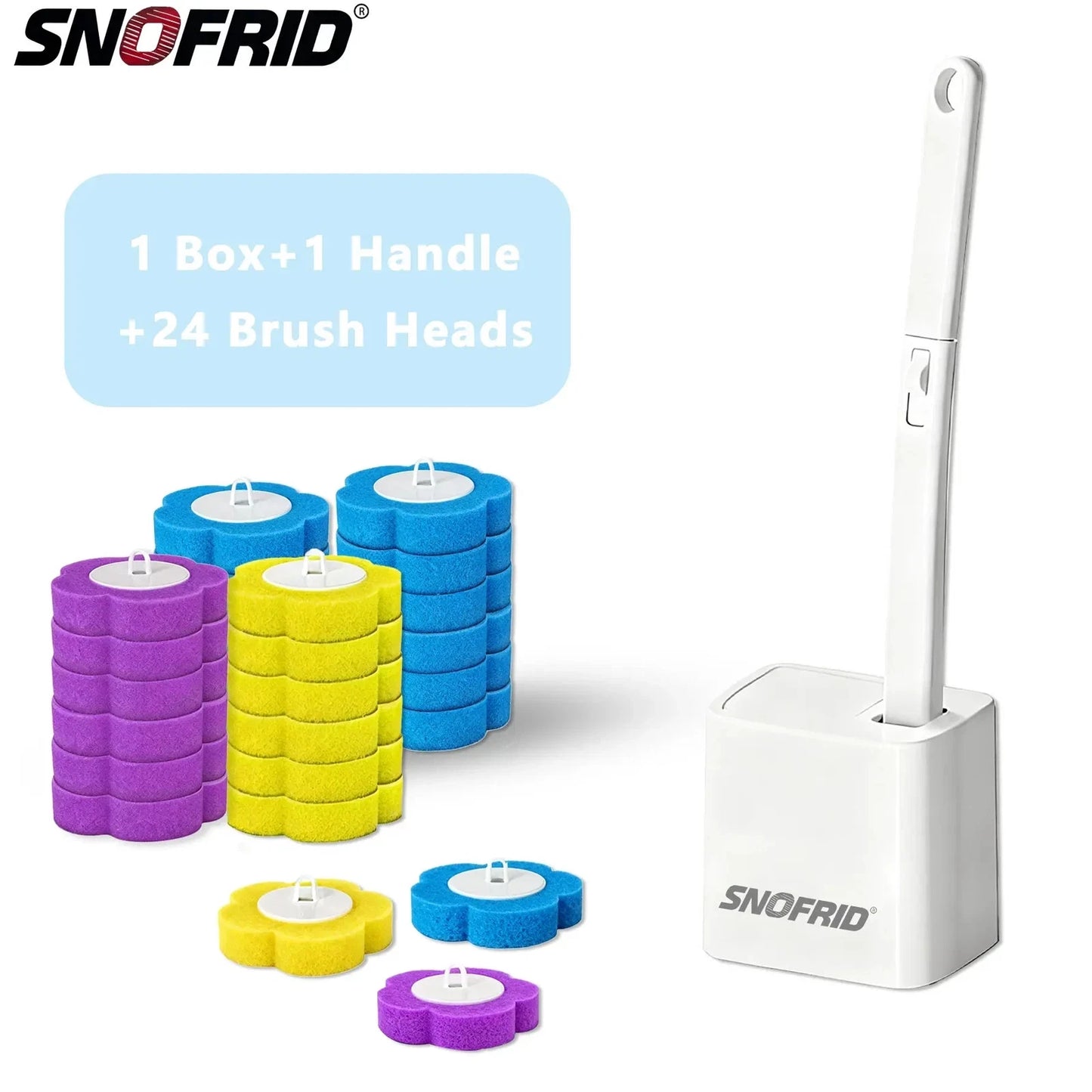 Disposable Toilet Brush,Toilet Bowl Cleaning System with Disposable Wand, Brush Holder and Refills